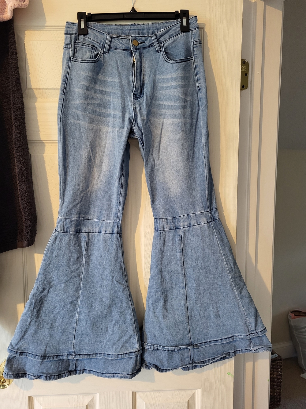 Light Wash Bell Bottom Jeans - Women